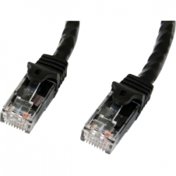 Startech 0.5m Black Gigabit Snagless Rj45 Utp Cat6 Patch Cable - 0.5m Patch Cord N6patc50cmbk