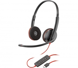 Plantronics Blackwire C3220 UC Stereo USB-C Headset, Noise isolating, Boom Microphone, In Line Control 209749-201