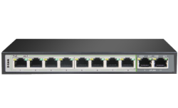 D-Link | Dgs-F1010P-E | 10 Port Gigabit PoE Switch With 8 Long Reach PoE Ports And 2 Uplink Ports DL.DGS.F1010P.E