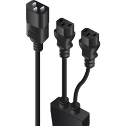 Alogic 0.3M Y Splitter Power Cable Iec C14 (M) 2 Iec C13 (F) MFF-C14C13-0.3