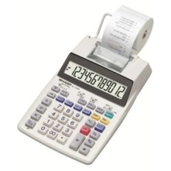 Sharp EL1750V Printing Calculator - Dual Color Print - Black/Red - 2 Lps - Portable Printing/Display, Dual Power, Large Display, Clock With Calendar, 4-Key Memory - 12 Digits - LCD - Battery Powered - Battery Included - 4 - Aa - 51.5 Mm X 150 Mm X 230 Mm