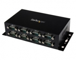 Startech 8 Port Usb To Db9 Rs232 Serial Adapter Hub Industrial Dinrail And Wall Mountable - Usb
