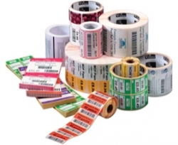 Zebra Standard Thermal Transfer Bright White With Permanent Acrylic Adhesive. 460 Labels/ Roll.