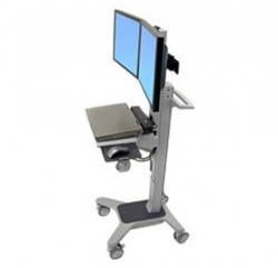Ergotron Neo-flex Dual Lcd Wideview Mobile Workspace Cart 24-194-055