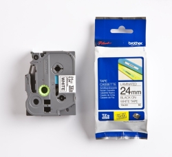 Brother 24mm Black On White Tze Tape TZE-251
