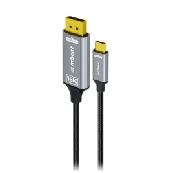Mbeat® Tough Link 1.8m 16K Usb-c To DP Cable - Space Grey 40Gbps Usb-c (male) To DisplayPort 2.1 (male) MB-XCB-16KUCD18