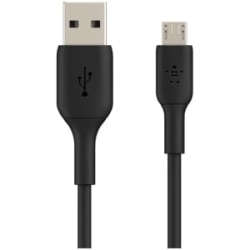 Belkin BoostCharge 1.01 M Micro-USB/USB-A Data Transfer Cable - First End: 1 X USB Type A - Male - Second End: 1 X Micro USB - Male - Black CAB005BT1MBK