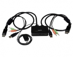 Startech 2 Port Usb Hdmi Cable Kvm Switch With Audio And Remote Switch - Usb Powered Kvm With