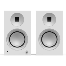 Kanto Tuk (2nd Gen) 260 W Premium Powered Speaker System With Bluetooth 5.4, Dual Rca And Usb-c Inputs - Matte White W/ Aluminum KO-TUKG2PMWA-I