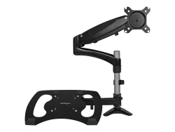 Startech.Com Single-Monitor And Laptop Stand - One-Touch Height Adjustment 5YR ARMUNONB