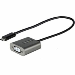 StarTech.com USB C To VGA Adapter, 1080p USB Type-C To VGA Adapter Dongle, Usb-c To VGA Monitor/Display Video Converter, 12" Long Cable - 1 X 24-pin Type C Powered USB Male - 1 X 15-pin Hd-15 VGA Female - 1920 X 1200 Supported - Black CDP2VGAEC