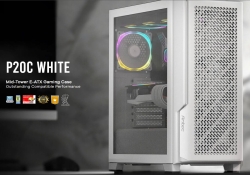 Antec P20C White, Atx, E-Atx, Atx, Usb-c, Cable Management , 4x Hdd Or SSD , 375mm Gpu, 170mm CPU 3x Pwm White 12 Cm Fan, Tempered Glass, Case (Ls) P20C