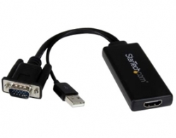 Startech Vga To Hdmi Adapter With Usb Audio Power Portable Vga To Hdmi Converter 1080p Vga2hdu