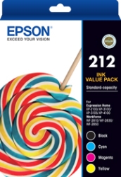 212 Std Value Pack - Xp-4100, Xp-3105, Xp-3100, Xp-2100, Wf-2850, Wf-2830, Wf-2810 C13T02R692