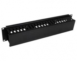 Startech 2u Horizontal Finger Duct Rack Cable Management Panel With Cover - Server Rack Cable Duct