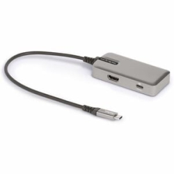 StarTech.com USB C Multiport Adapter, 4K 60Hz Hdmi 2.0, 100W Pd Pass-through, USB Hub, USB Type-C Mini Docking Station, 10" (25cm) Cable - USB C Multiport Adapter; 4K 60Hz Hdmi 2.0b HDR10 W/dp 1.4 Alt-Mode - 1x Usb-a 10Gbps W/bc 1.2 (7.5W); 2x USB C W/1x