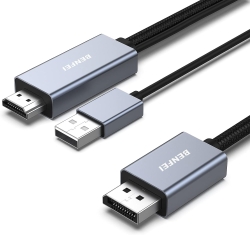 Benfei 344Gy-5M Hdmi To DisplayPort Unidirectional 4K Active Cable With USB Powered 5M ELEBEN344GY5M