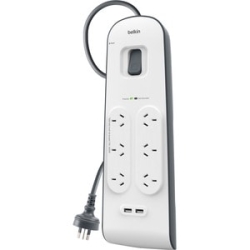 6 Outlet With 2M Cord With 2 USB Ports BSV604AU2M