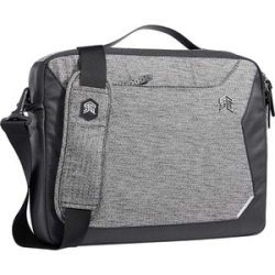 Myth Briefcase For 13" Notebooks - Granite Black - Water Resistant- Fleece Pocket - Handle, Shoulder Strap STM-117-185M-01