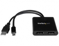 Startech Mst Hub - Mini Displayport To 2x Displayport - Multi Stream Transport Hub - Mdp 1.2 To