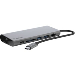 USB-C 4-Port Mini Hub + Power Pass Thru F4U092BTSGY