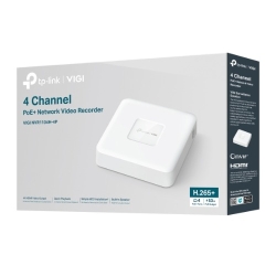 TP-Link Vigi Nvr1104H-4P 4 Channel PoE+ Network Video Recorder, 24/7 Continuous Recording, 4K Hdmi Video Output & 16MP Decoding (Hdd Not Included) Vigi NVR1104H-4P