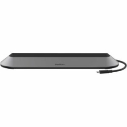 Belkin Connect USB Type C Docking Station For Monitor, Notebook - Charging Capability - Memory Card Reader - Sd - 3 Displays Supported - 4K - 3840 X 2160 - 4 X USB Ports - 2 X USB Type-A Ports - USB Type-A - 2 X USB Type-C Ports - USB Type-C - 1 X Rj-45