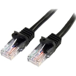 0.5m Black Snagless Cat5e Patch Cable. 45PAT50CMBK