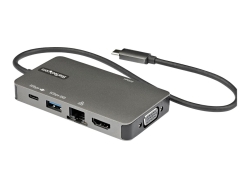 Startech.Com USB-C Multiport Adapter - USB-C To 4K 30HZ HDMI Or 1080P VGA - USB Type-C Min DKT30CHVPD2