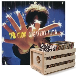 Crosley Record Storage Crate & The Cure Greatest Hits - Double Vinyl Album Bundle UM-5715434-B
