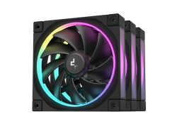 DeepCool FL12 3IN1 (3-Pack) 120mm Unique Argb Fans, Low Noise, 4-pin Pwm, Fluid Dynamic Bearing, Addressable Rgb LED R-FL12-BKAPN3-G