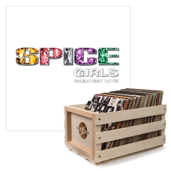 Crosley Record Storage Crate & Spice Girls - Greatest Hits - Vinyl Album Bundle UM-0811935-B