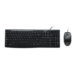 Logitech MK200 USB Media Keyboard And Mouse Combo - 1000dpi USB Full-size Keyboard, Thin Profile, Play/pause, Volume, The Internet, E-mail 920-002693