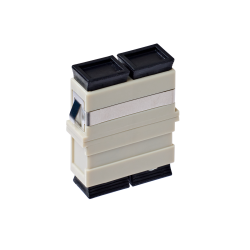 Sc OM1 Multimode Through Coupler Flangeless Duplex | Beige 015.002.0078