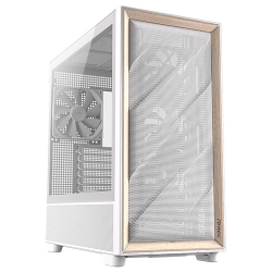 Antec Flux Atx, White Premium Birch Trim, 5x White Pwm Performance Fans. Ultra Cooling Design, Pwm Argb Controller W/ Mb Sync, Mid Tower Case Flux-wh