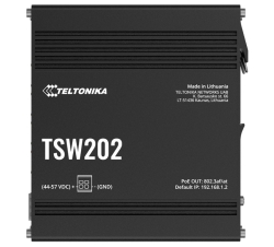 Teltonika TSW202 Managed PoE+ Ethernet Switch, Supports Profinet, 2 Sfp Ports, 8 Gigabit Ethernet Ports Providing 30W Of Power Each, Psu Excluded TSW202000000