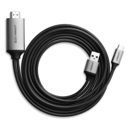 UGreen 50544 Type-C To Hdmi Cable With USB Power 1.5M ACBUGN50544