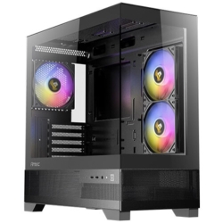 (LG)Antec CX500M Argb - Black, Mini Tower, Micro-ATX/ITX, 270° Tempered Glass, USB-C, 3× Argb Fans, 360mm Radiator, 1Yr Wty CX500M ARGB