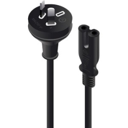 Alogic 1m Aus 2 Pin Mains Plug To Iec C7 - Male To Female MF-AUS2PC7-01