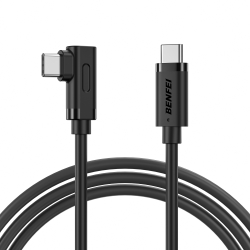 Benfei 428Bk-3M USB C To Right Angle USB C Cable , 90-dgree Angled USB 2.0 Type C Charger Cable, 3A Fast Charging & 480Mbps Data Sync, Durable Pvc ELEBEN428BK3M