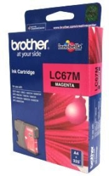 Brother Lc-67M Megenta Ink Cartridge- To Suit Dcp-385C/395Cn/585Cw/6690Cw/J715W, Mfc-490Cw/5490Cn/5890Cn/6490Cw/6890Cdw/790Cw/795Cw/990Cw- Up To 325 P LC-67M