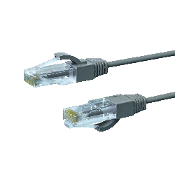 1m CAT6A Thin U/Utp Lszh 28 Awg RJ45 Network Cable | 50 Pack Grey 004.650.7003.50PACK