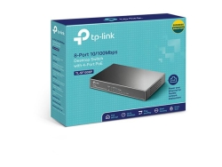 Tp-Link 8-Port Unmanaged Switch, 10/100(8), POE+(4), 66W, Metal Case, 5YR TL-SF1008P