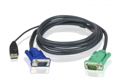 Aten Kvm Cable - 1.8m 3in1 Vga Usb Console Kvm Cable; Hdb-15 Male To Sphd Male 2l-5202u