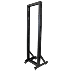 Startech 2-post Server Rack With Sturdy Steel Construction And Casters - 42u - Mount And Store