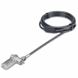 StarTech.com Universal Laptop Cable Lock 6.6ft, Serialized Combo Security Cable For Notebook, Compatible W/Noble Wedge®/Nano/K-Slot - Serialized Universal Laptop Lock Compatible W/Noble Wedge®/K-Slot/Nano Security Slots; Adjustable Lock Tip - Steel Cab