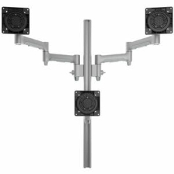 Triple Monitor Mount H - Silver Incl. 2 X Awm-A46T-S, 1 X Awm-Ltht-S, 1 X Awm-Lc-S, 1 X Awm-P75G-S, 1 X Awm-Fh-S AWMS-3-TH467-H-S