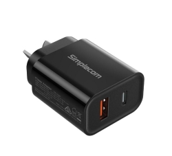 Simplecom CU220 Dual Port Pd 20W Fast Wall Charger Usb-c + Usb-a For Phone Tablet CU220