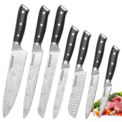 Warmot 7-Piece High Carbon Stainless Steel Cooking Knife Triple Riveted Handle With Gift Box(997-7) ELEWMT997-7