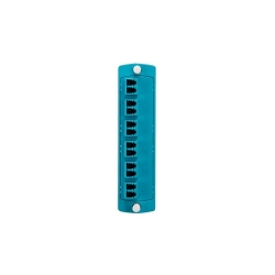 Leviton - Sdx Adaptor Plate (Aqua) 12F OM3 Duplex Lc Zirconia Ceramic Sleeve LE-5F100-2QL